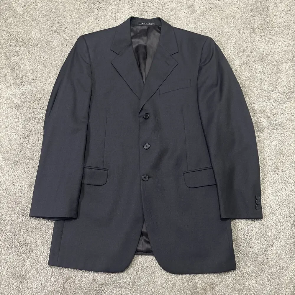 Fendi Mens Blazer Jacket Size 52 Gray 3 Button